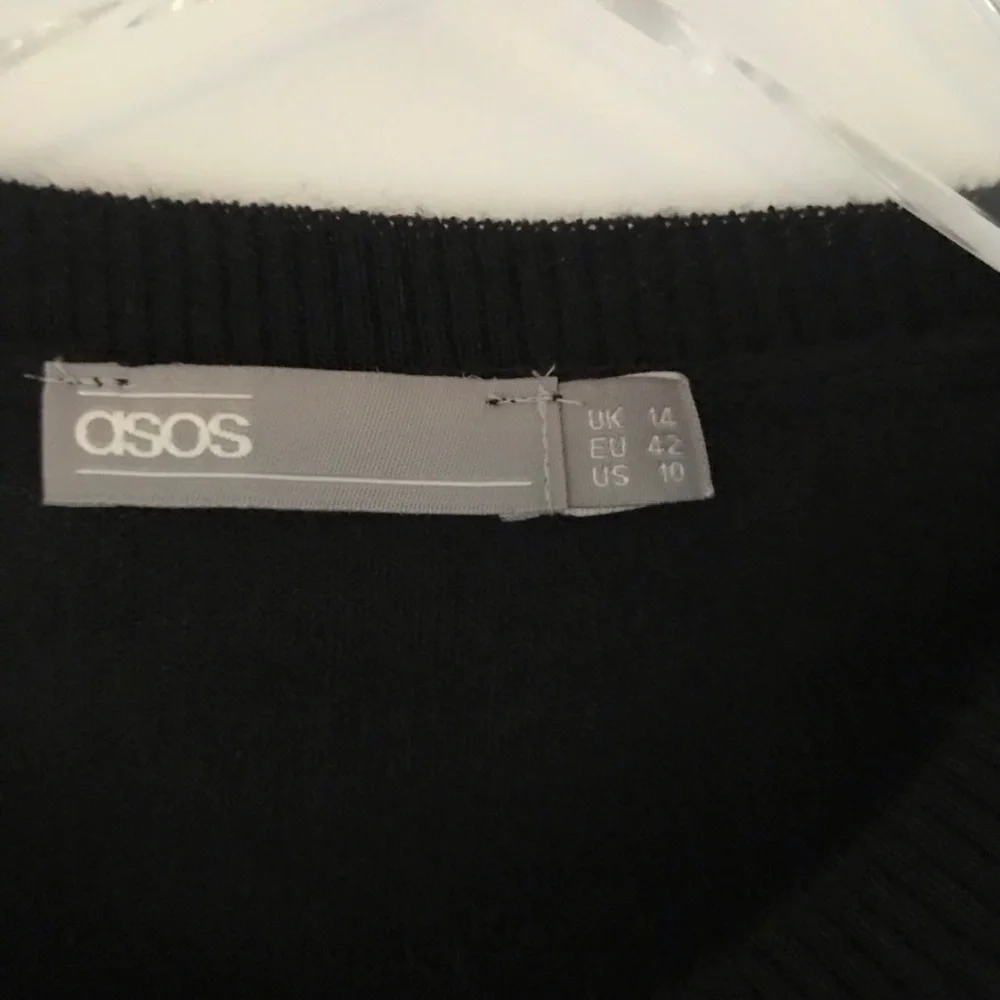 ASOS Ruffle Mesh Sweater Black - Picture 5 of 8